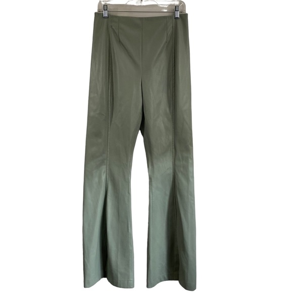 Free People We The Free Real Deal Slit Vegan Pants Seagrass Size 30 - Picture 3 of 14